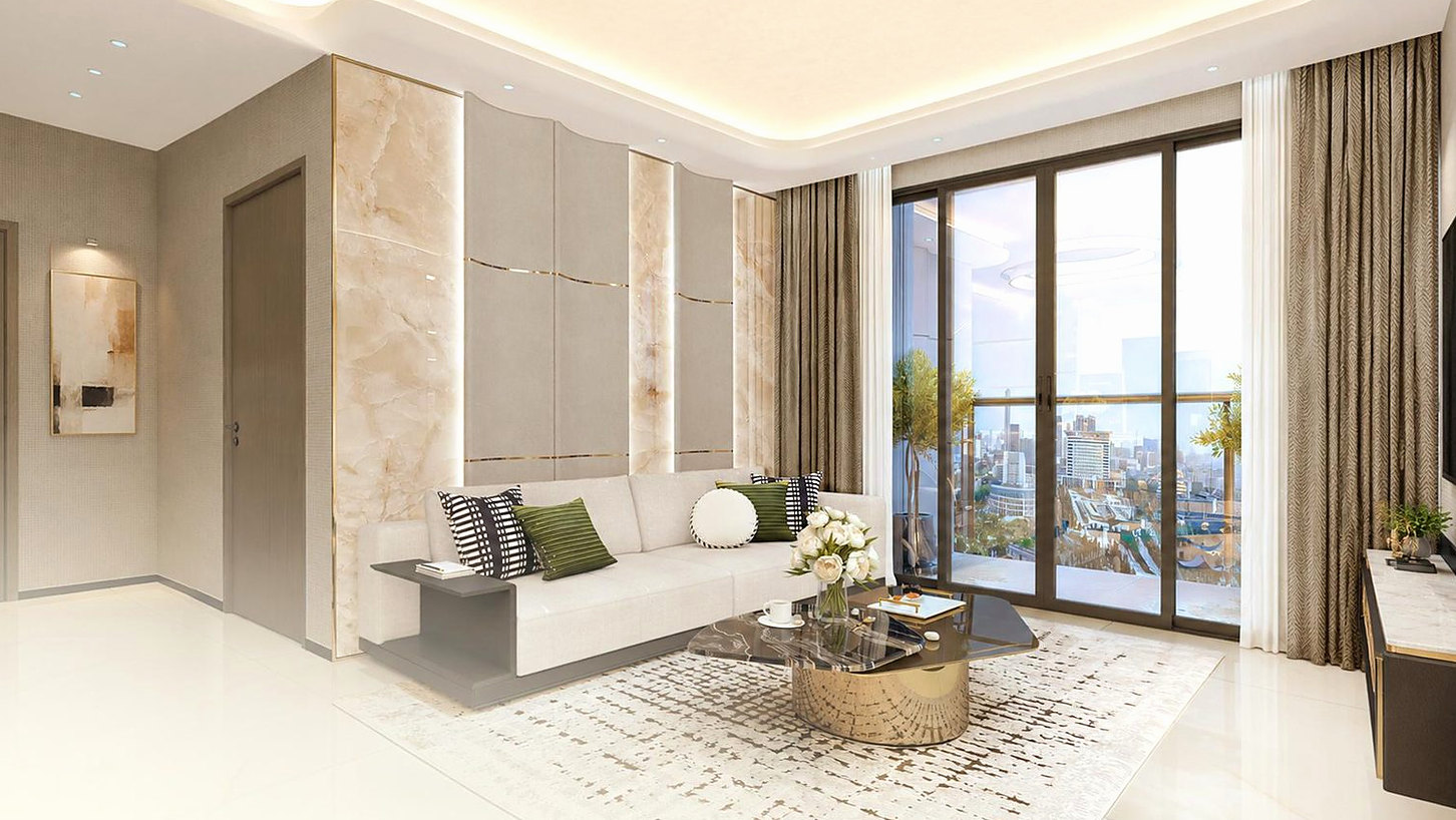 Không gian thư giãn căn hộ Gladia Heights đón ánh sáng