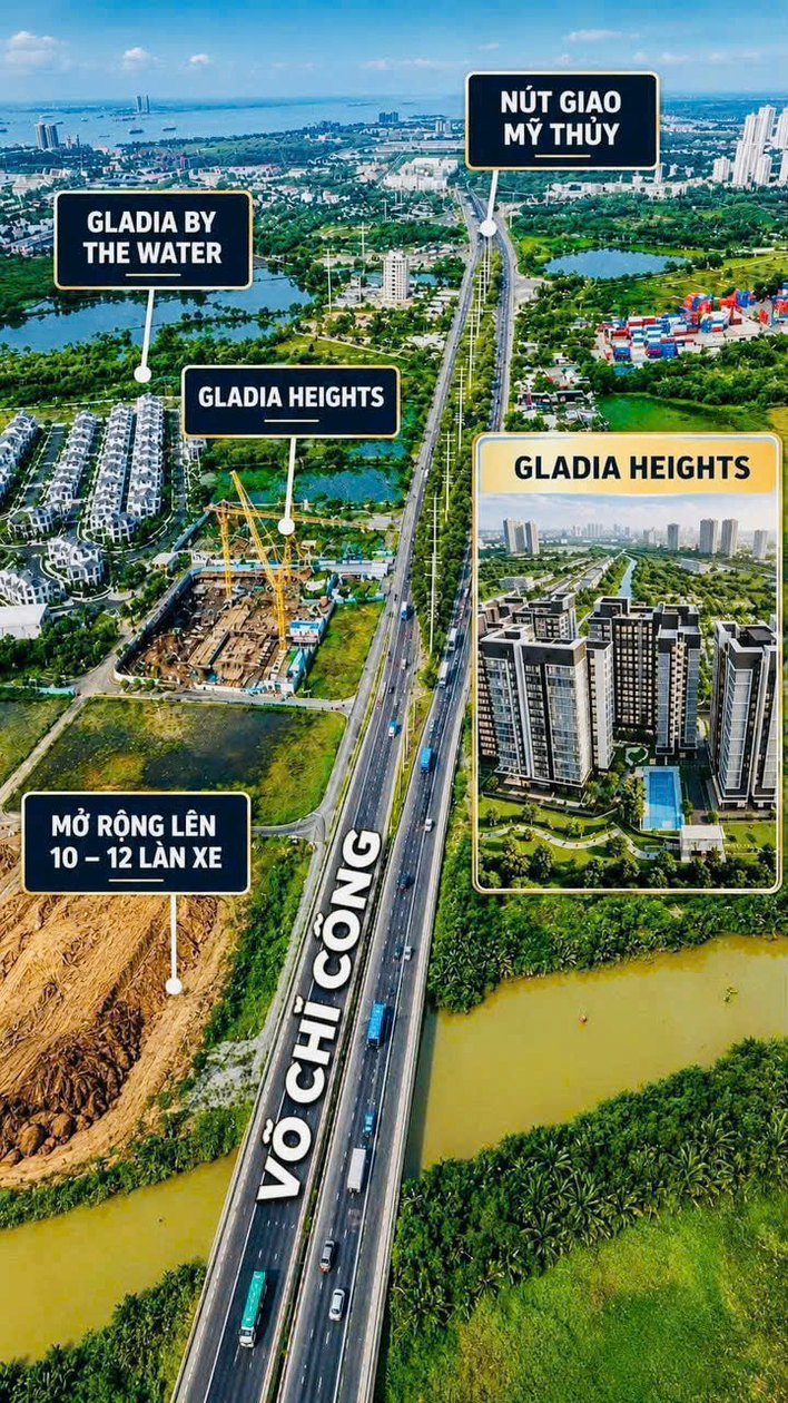 Bản đồ liên kết vùng Gladia: Vành Đai 2-3, Metro, cao tốc Long Thành
