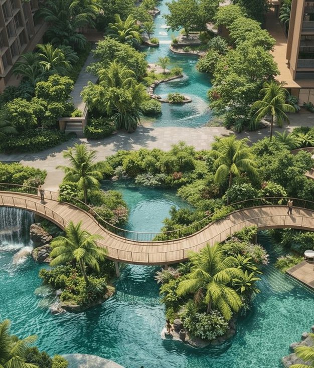 Công viên sông lười nội khu xanh Monrei Sài Gòn